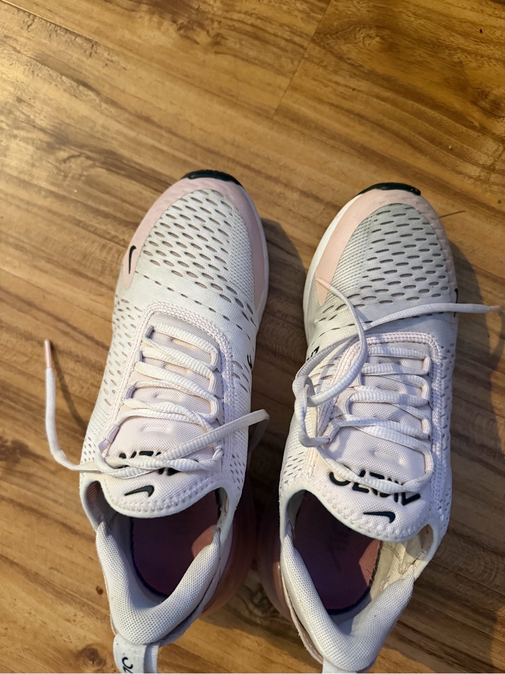 Nike Women’s Breathable Pink and White Athletic Sneakers